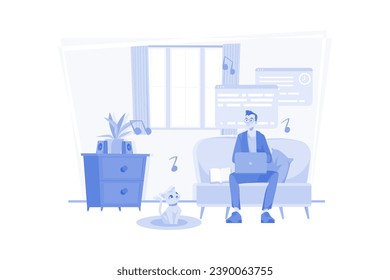 Work-Life Balance Illustration concept on white background