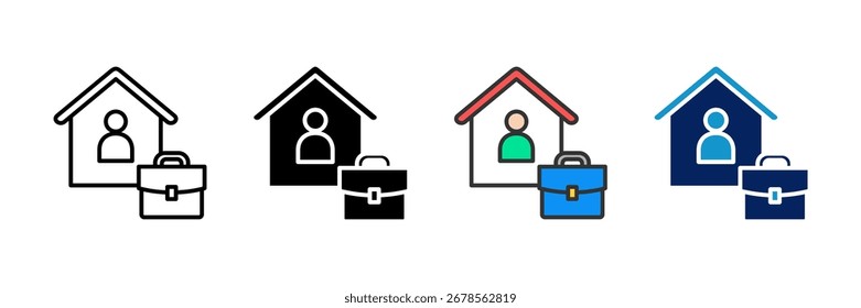 Conjunto de iconos de vida laboral Colección de estilo múltiple