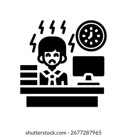 Workload Balance Icon Glyph Vector Illustration