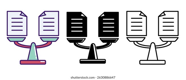 Workload Balance icon represented by task paper, scale Line, Filled, Color style.