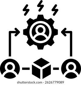 Workload Distribution Icon Glyph Vector Illustration