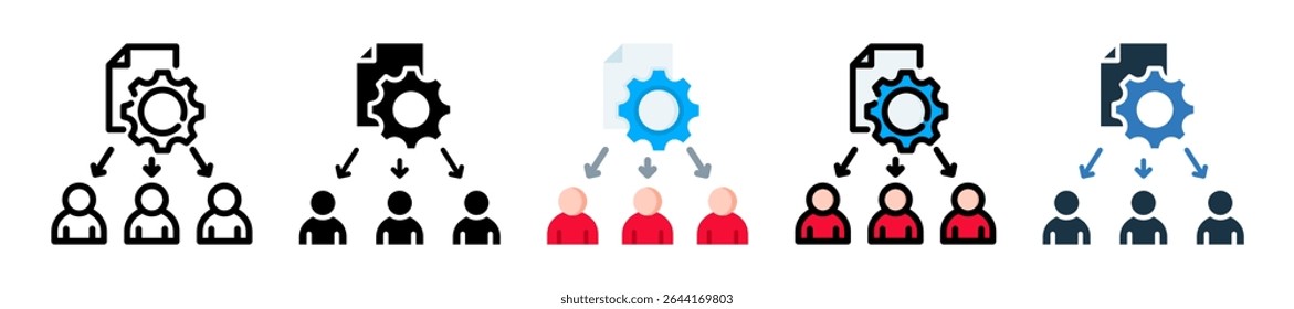 Workload Distribution Icon Multiple Style Vector Illustration