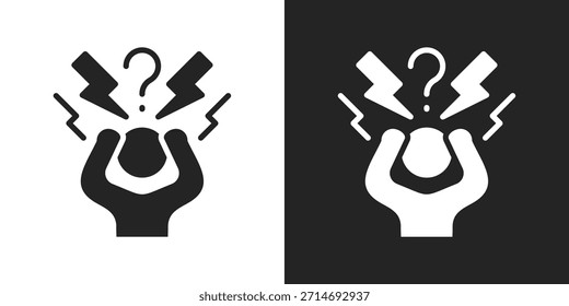 Workload Icon In Black And White Glyph Style