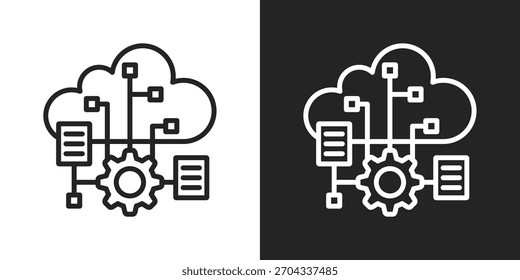 Icono De Carga De Trabajo En Blanco Y Negro Estilo De Contorno