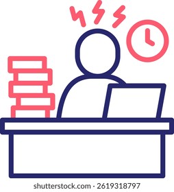 Workload Icon Color Vector Illustration