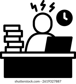 Workload Icon Mixed Vector Illustration