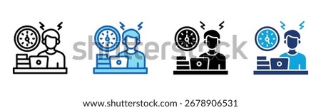 Workload icon Multi Style Vector Illustration