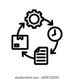 Workload Line Vector Illustration On White Background.