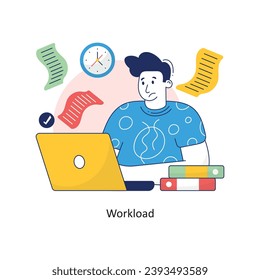 Workload vector Colorful Design illustration. Symbol on White background EPS 10 File
