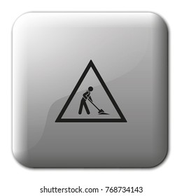 Workman flat vector sign.