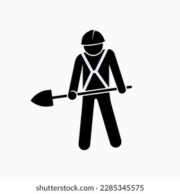 Workman Icon.  Under Construction Symbol - Vector.