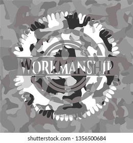 Workmanship grey camo emblem
