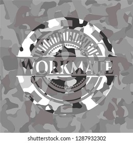 Workmate on grey camo pattern