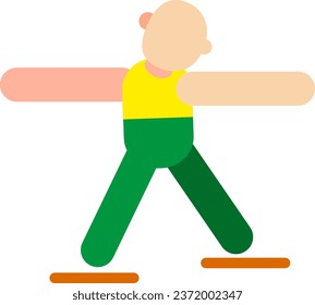Workout Activity, illustration, vector on white background.