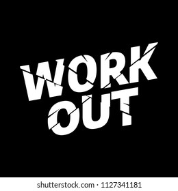 Workout Athletic sport typography, tee shirt graphics, vectors