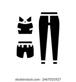 workout attire glyph icon vector. workout attire sign. isolated symbol illustration