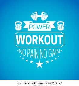 Workout background. Bright cartoon design with sports elements. Eps 10 vector illustration.