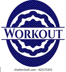 Tarjeta de entrenamiento con fondo de denim