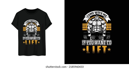 Workout or bodybuilding tshirt design vector