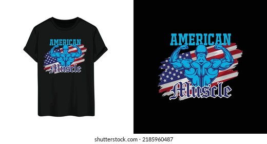Workout or bodybuilding tshirt design vector
