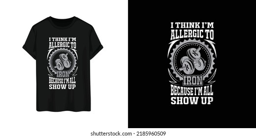 Workout or bodybuilding tshirt design vector