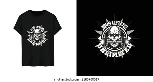 Workout or bodybuilding tshirt design vector