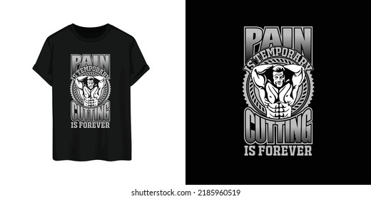 Workout or bodybuilding tshirt design vector