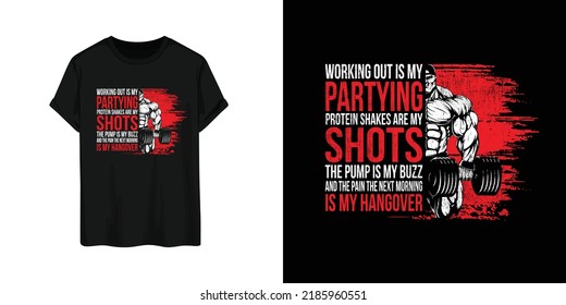 Vector de diseño de camisetas de entrenamiento o construcción de carrocería
