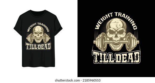 T-Shirt-Design-Vektorgrafik für Workout oder Bodybuilding
