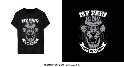Workout or bodybuilding tshirt design vector