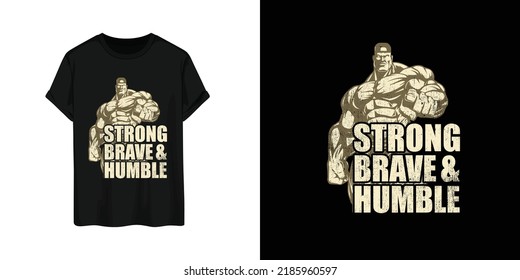 Workout or bodybuilding tshirt design vector