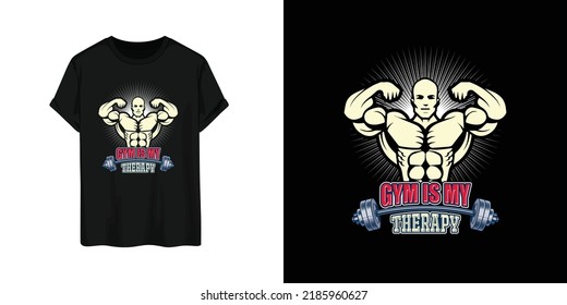 Workout or bodybuilding tshirt design vector
