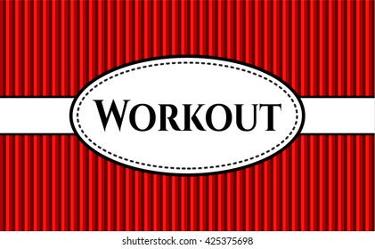 Workout card or banner