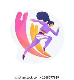 Workout Clothes Fashion. Trendy Sportswear, Sports Uniform, Fitness Look. Female Athlete, Sportswoman Exercising In Fashionable Gym Apparel. Vector Isolated Concept Metaphor Illustration