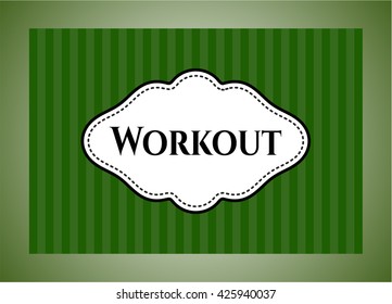 Workout colorful card