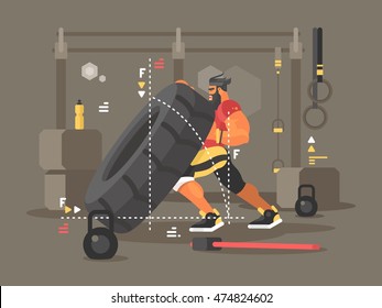 Workout concept illustration