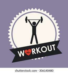 Workout digital design, vector illustration eps 10