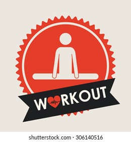 Workout digital design, vector illustration eps 10