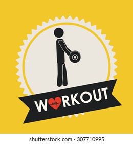 Workout digital design, vector illustration eps 10