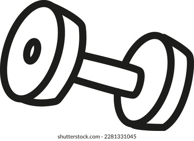 Workout Dumbbell Icon. Vector Illustration Dumbbell for the Gym.