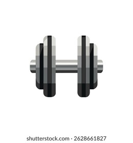 Ilustración de mancuerna de entrenamiento con fondo limpio