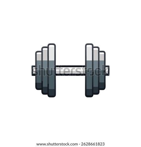 Workout Dumbbell Illustration with Clean Background