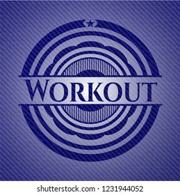 Workout emblem with jean high quality background