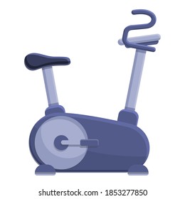Workout exercise bike icon. Cartoon of workout exercise bike vector icon for web design isolated on white background
