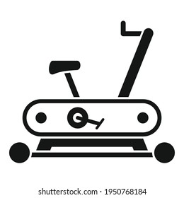 Icono de la bicicleta de ejercicios de entrenamiento. Ilustración simple del icono del vector del ejercicio de ejercicio de ejercicio de entrenamiento para diseño web aislado en fondo blanco