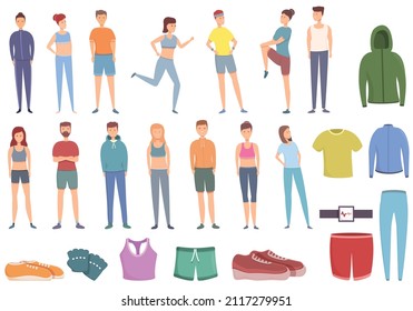 Workout fashion icon cartoon vector. Athlete body. Clothes wear