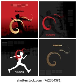 Workout fitness, aerobic and exercises. Vector Illustration.
