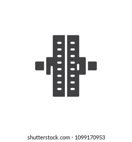 Workout Fitness Exercise Roller vector icon. filled flat sign for mobile concept and web design. fitness wheel simple solid icon. Symbol, logo illustration. Pixel perfect vector graphics