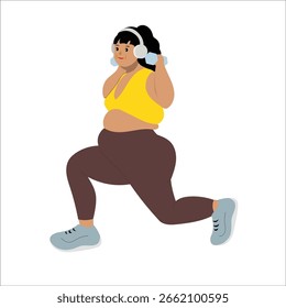 workout girl with barbell vector