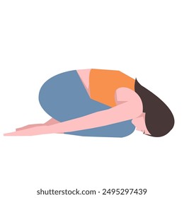 Workout girl. Woman doing fitness and yoga exercises. Full body workout. Warming up, stretching. Suitable for a yoga theme.